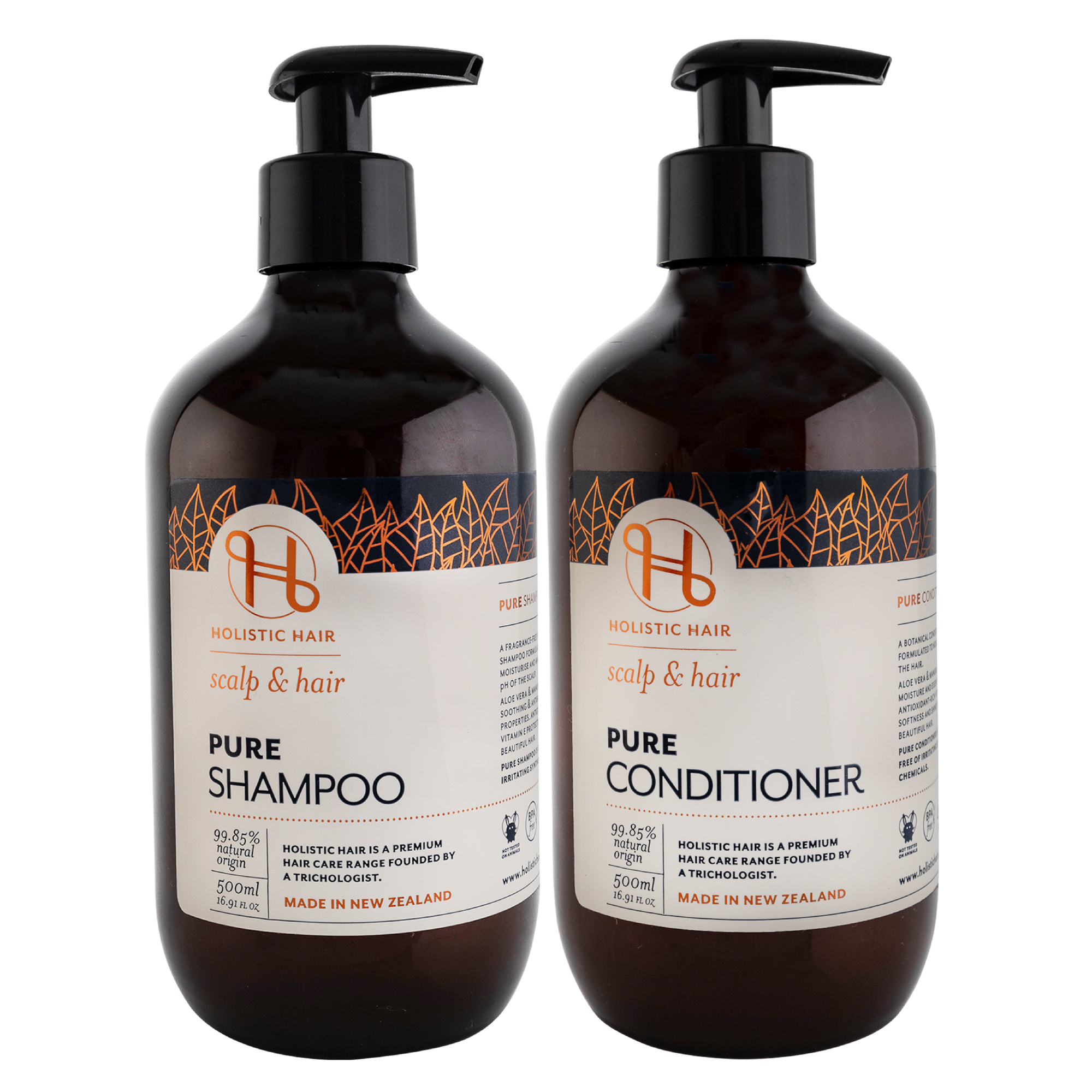 Hydrating, fragrance-free shampoo and conditioner set made with plant-based ingredients for the whole family.